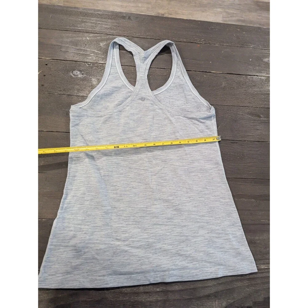 Lululemon Cool Racerback II Tank Size 4? Wee Are From Space White Ice Gray‎